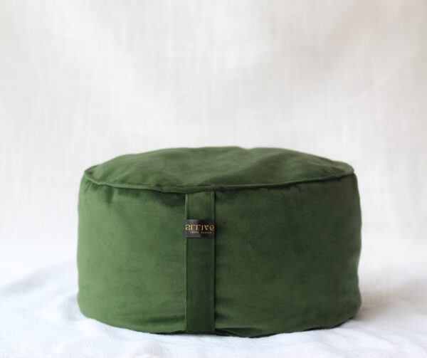 Big Zafu cushion Goth Green moss round meditation cushion flour pouf