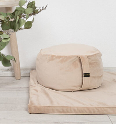 Beige Meditation cushion Set zafu & zabuton
