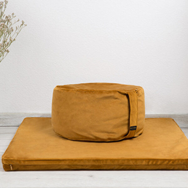 Gold velvet Meditation cushion Set zafu & zabuton