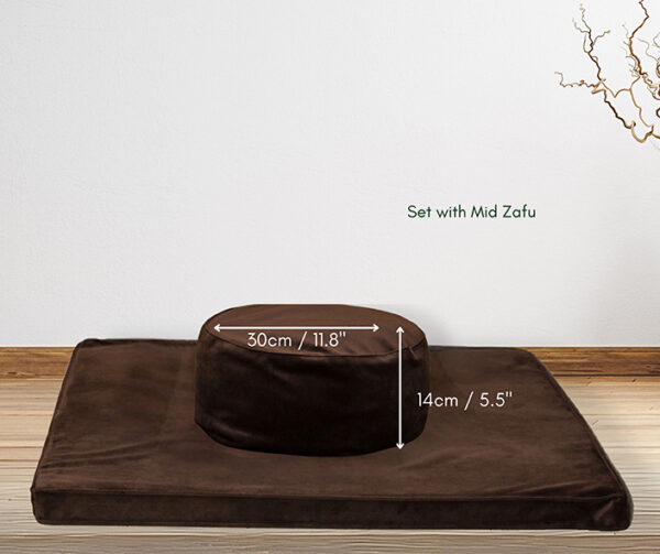 Brown Meditation cushion Set zafu & zabuton - Image 6