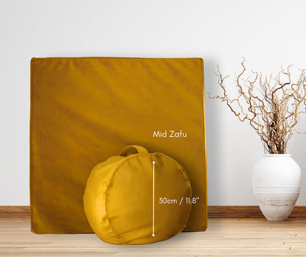 Gold velvet Meditation cushion Set zafu & zabuton - Image 7