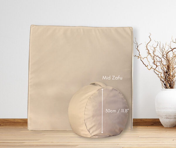 Beige Meditation cushion Set zafu & zabuton - Image 7