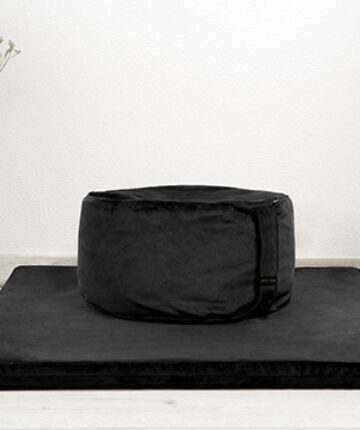 Black Meditation Set cushion & mat combo