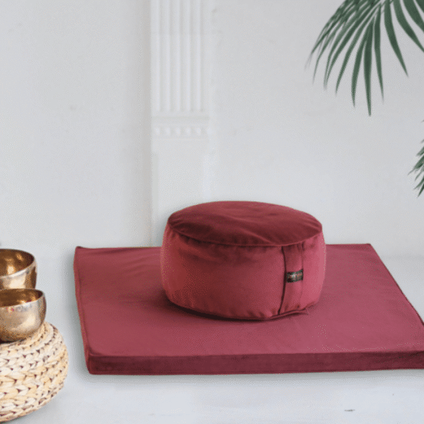 Ruby Meditation cushion Set zafu & zabuton