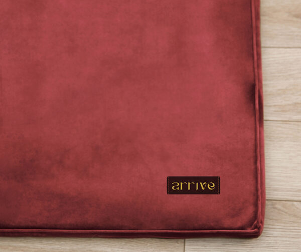 Zabuton Ruby Red Bordo Berry velvet floor cushion meditation mat