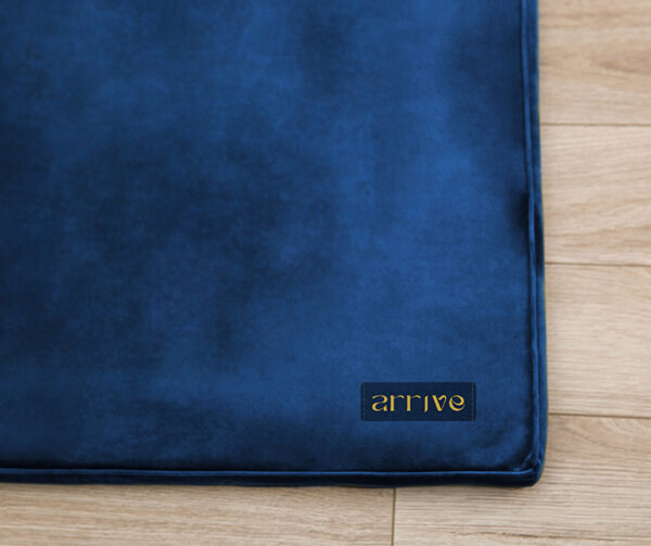 Zabuton Blue indigo velvet floor cushion meditation mat