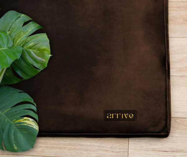 Zabuton Brown chocolate velvet floor cushion meditation mat