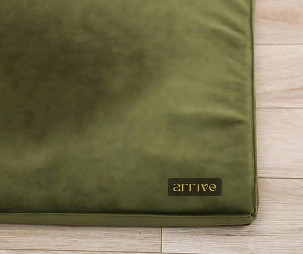 Zabuton Green Moss velvet floor cushion meditation mat