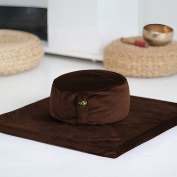 Brown Meditation cushion Set zafu & zabuton