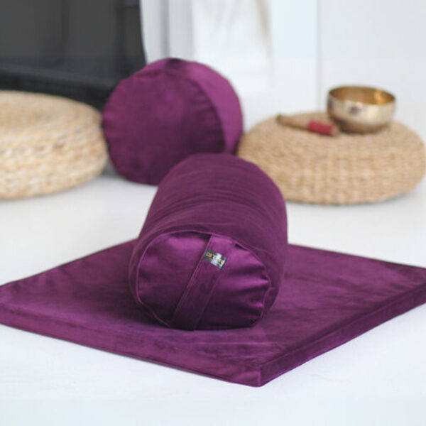 Purple Meditation cushion Set zafu & zabuton