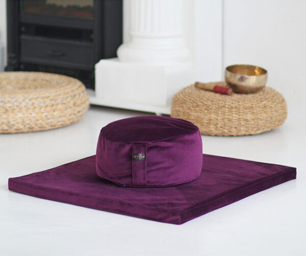 Purple velvet Zabuton velvet floor cushion meditation mat