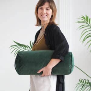 Green firm yoga bolster prop